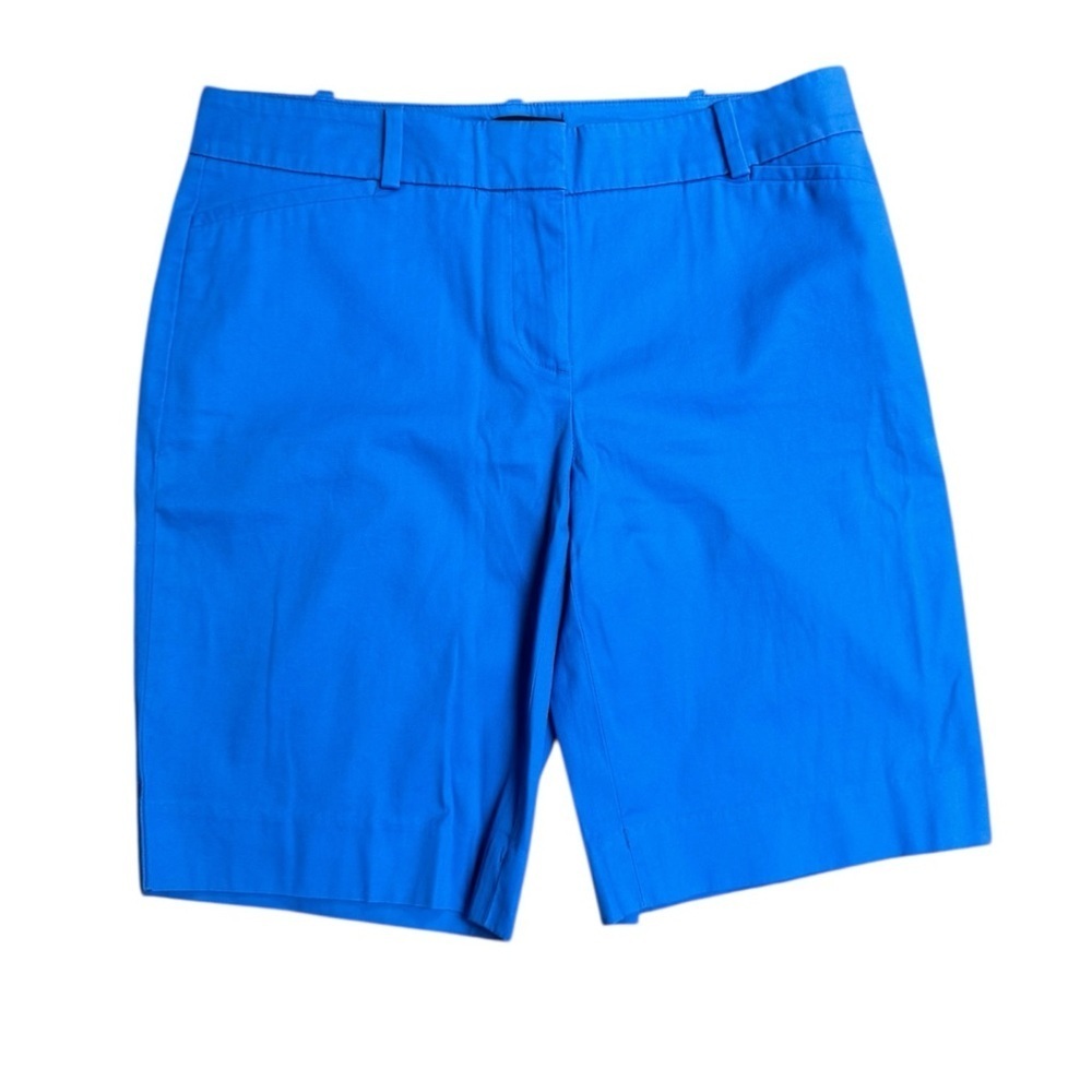 Talbots Blue Flat Front Bermuda Shorts 6P NWT